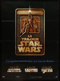7k676 STAR WARS TRILOGY advance French 1p '97 George Lucas, Empire Strikes Back, Return of the Jedi!