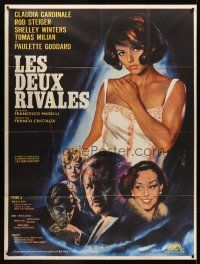 7k696 TIME OF INDIFFERENCE French 1p '66 Mascii art of sexy Claudia Cardinale & Rod Steiger!