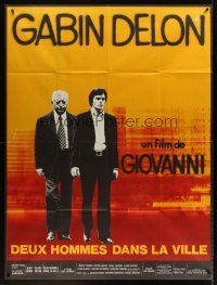 7k712 TWO MEN IN TOWN French 1p '73 Deux hommes dans la ville, Alain Delon & Jean Gabin by Landi!