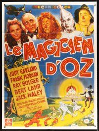 7k735 WIZARD OF OZ French 1p R89 Victor Fleming, all-time classic, different image of top cast!