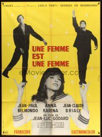 7k737 WOMAN IS A WOMAN French 1p '61 Jean-Luc Godard, Jean-Paul Belmondo, sexy Anna Karina, Brialy