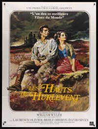 7k741 WUTHERING HEIGHTS French 1p R70s art of Olivier & Oberon in the heather by Tealdi & Ferracci!