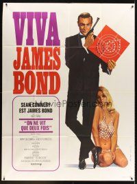 7k743 YOU ONLY LIVE TWICE French 1p R70 art of Sean Connery as James Bond, Viva James Bond!