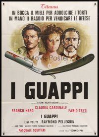 7k129 BLOOD BROTHERS Italian 1p '74 I Guappi, art of Franco Nero, Claudia Cardinale & Testi!