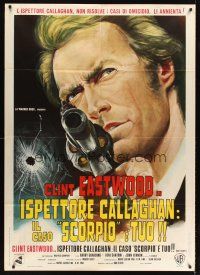 7k148 DIRTY HARRY Italian 1p '72 great different art of Clint Eastwood pointing gun, Don Siegel