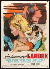 7k154 ET LA FEMME CREA L'AMOUR Italian 1p '66 art of sexy Juliette Villard, Making Mr. Love!