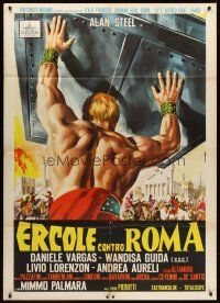 7k163 HERCULES AGAINST ROME Italian 1p '64 Ercole contro Roma, Sergio Ciani, art by Renato Casaro!