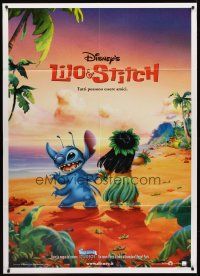 7k177 LILO & STITCH Italian 1p '02 Disney Hawaiian sci-fi fantasy cartoon!