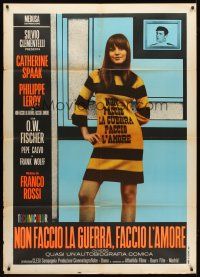7k183 MAKE LOVE NOT WAR Italian 1p '66 sexy Catherine Spaak, directed by Franco Rossi!