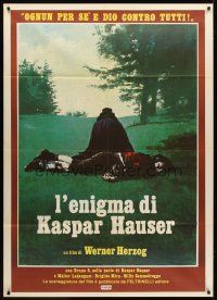 7k185 MYSTERY OF KASPAR HAUSER Italian 1p '74 directed by Werner Herzog, different image!