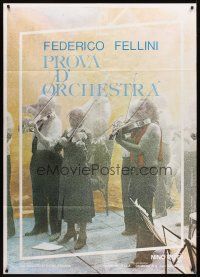 7k191 ORCHESTRA REHEARSAL Italian 1p '79 Federico Fellini's Prova d'orchestra, image of violinists!