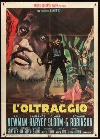 7k192 OUTRAGE Italian 1p '64 Paul Newman as a Mexican bandit in a loose remake of Rashomon!