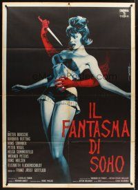 7k195 PHANTOM OF SOHO Italian 1p '65 completely different sexy horror art by Enrico De Seta!