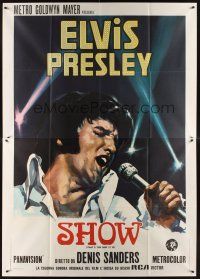 7k050 ELVIS: THAT'S THE WAY IT IS Italian 2p '71 different art of Presley singing on stage!