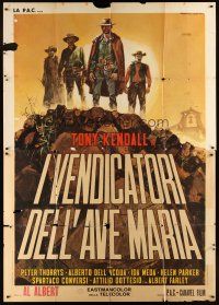 7k055 FIGHTERS FROM AVE MARIA Italian 2p '72 cool spaghetti western art by Rodolfo Gasparri!