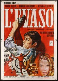 7k112 WIDOW COUDERC Italian 2p '71 different art of Alain Delon by Rodolfo Gasparri!