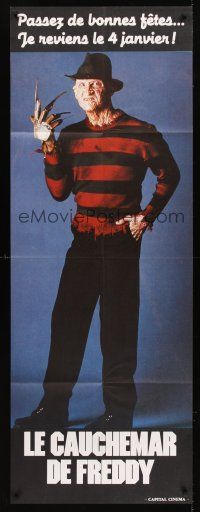 7m049 NIGHTMARE ON ELM STREET 4 French door-panel '89 full-length Robert Englund as Freddy Krueger!