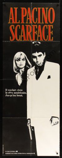 7m052 SCARFACE French door-panel '84 best image of Al Pacino as Tony Montana & Michelle Pfeiffer!