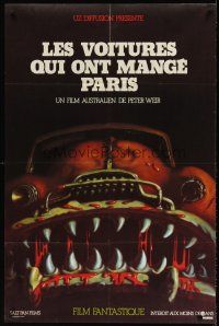 7m019 CARS THAT ATE PARIS French 31x47 '74 early Peter Weir, wild art of killer automobile!