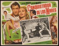 7m632 CAPTAIN HORATIO HORNBLOWER Mexican LC '51 Gregory Peck with sword & pretty Virginia Mayo!