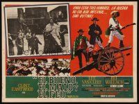 7m670 GOOD, THE BAD & THE UGLY Mexican LC '66 close up of Eli Wallach on horse about to be hanged!