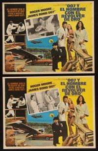 7m607 MAN WITH THE GOLDEN GUN 2 Mexican LCs '74 Roger Moore as James Bond!