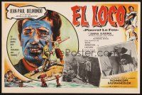 7m711 PIERROT LE FOU Mexican LC '65 Jean-Luc Godard, painted Jean-Paul Belmondo, Anna Karina