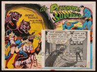 7m729 SUPERMAN'S PERIL Mexican LC R60s cool different comic book style artwork!