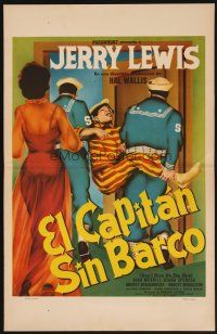 7m487 DON'T GIVE UP THE SHIP Mexican WC '59 different art of Jerry Lewis carried off by sailors!