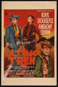 7m489 LAST TRAIN FROM GUN HILL Mexican WC '59 Kirk Douglas, Anthony Quinn, John Sturges, different