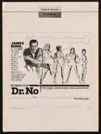 7m375 DR. NO pressbook '62 Sean Connery is the most extraordinary gentleman spy James Bond 007!