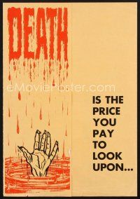 7m380 FACE OF TERROR pressbook '64 DEATH is the price you pay to look upon it!