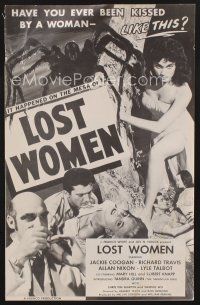 7m428 MESA OF LOST WOMEN pressbook '52 grown up Jackie Coogan vs super women who kissed & killed!