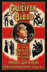 7m167 CRUCIFER OF BLOOD stage play WC '78 cool art of detective Sherlock Holmes by Van Nutt!