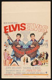 7m177 DOUBLE TROUBLE WC '67 cool mirror image of rockin' Elvis Presley playing guitar!