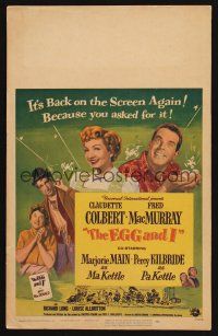 7m180 EGG & I WC R54 Claudette Colbert, MacMurray, first Ma & Pa Kettle, by Betty MacDonald!