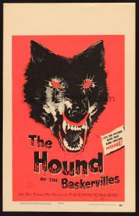 7m217 HOUND OF THE BASKERVILLES WC '59 Terence Fisher, Hammer, great blood-dripping dog artwork!