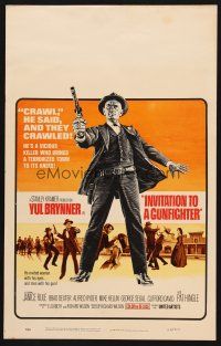 7m223 INVITATION TO A GUNFIGHTER WC '64 vicious killer Yul Brynner brings a town to its knees!