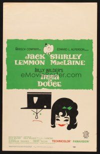 7m224 IRMA LA DOUCE WC '63 Billy Wilder, great art of Shirley MacLaine & Jack Lemmon!