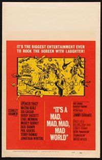 7m225 IT'S A MAD, MAD, MAD, MAD WORLD WC '64 great different montage art NOT by Jack Davis!