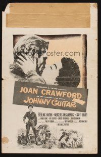 7m229 JOHNNY GUITAR WC '54 artwork of Joan Crawford, Nicholas Ray classic!