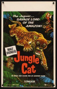 7m232 JUNGLE CAT WC '60 Disney, great artwork of jaguar, savage lord of the Amazon!