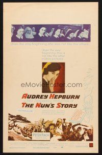 7m268 NUN'S STORY WC '59 religious missionary Audrey Hepburn was not like the others, Peter Finch!