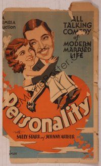 7m275 PERSONALITY WC '30 Sally Starr & Johnny Arthur in an all talking comedy of married life!