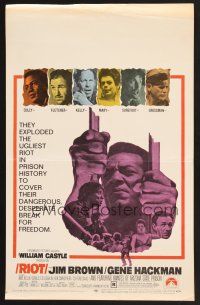 7m287 RIOT WC '69 Jim Brown & Gene Hackman escape from jail, ugliest prison riot in history!