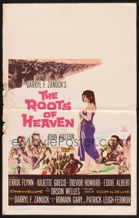 7m290 ROOTS OF HEAVEN WC '58 directed by John Huston, Errol Flynn & sexy Julie Greco in Africa!