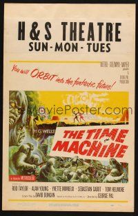 7m321 TIME MACHINE WC '60 H.G. Wells, George Pal, great Reynold Brown sci-fi artwork!