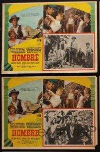 7m553 HOMBRE 5 Mexican LCs '66 Paul Newman, Fredric March, directed by Martin Ritt, it means man!