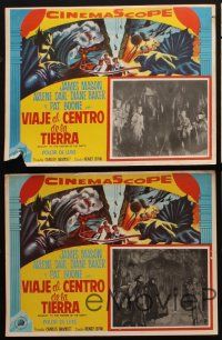 7m555 JOURNEY TO THE CENTER OF THE EARTH 5 Mexican LCs '59 Jules Verne, monster border art!