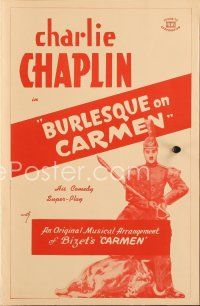 7m360 BURLESQUE ON CARMEN pressbook R40s Chaplin, original musical arrangement of Bizet's Carmen!